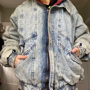 Vintage Acid Wash Denim Coat